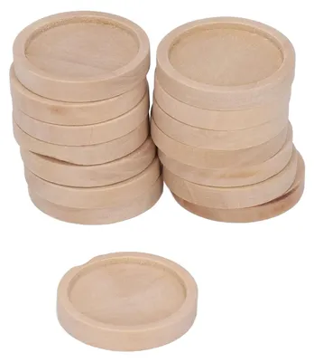 Holzscheiben, 50 Stück, 3 cm, unbehandelt, rund, für DIY