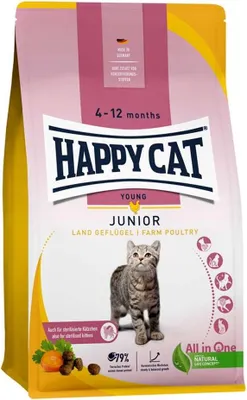 Obrázok produktu pre Happy Cat suché krmivo Young Junior Land hydina 10kg