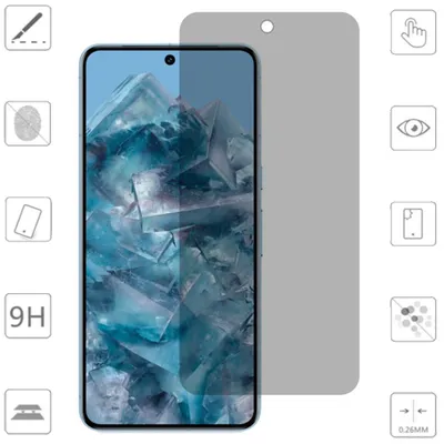 Image de Pour Google Pixel 9 Pro XL 5G : film de protection en verre trempé Privacy H9 2.5D, 0,26 mm