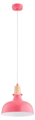 Obrázok produktu pre Závesná lampa SOLO ružová – svetlé drevo – biela 1xE27x15W kov rozmery: 90x23x23 cm IP20 Alfa