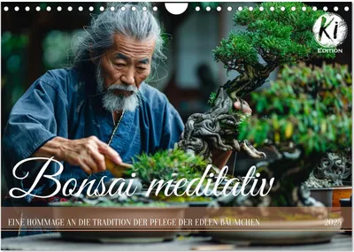 Produktbild von Bonsai meditativ (Wandkalender 2025 DIN A4 quer), CALVENDO Monatskalender