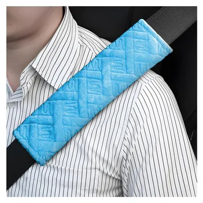 Immagine prodotto di Coprisedili per cinture di sicurezza, 2 pezzi, protezioni per le spalle, adatti per auto e SUV, colore blu