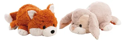 Image de NICI Lapin et renard en peluche réversible 2 en 1, orange, 25 cm