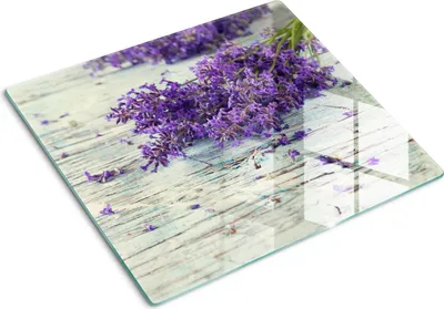 Obrázek produktu pro Kryt varné desky – Kryt na indukční desku – Ochranná skleněná deska – 60x52 cm – Skleněné ochranné desky na sporák –Tvrzené sklo –Levandule