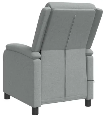 Imagen del producto de Sillón de masaje y relax, color gris claro, tapizado en tela