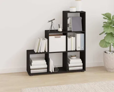 Obrázek produktu pro Maison Exclusive – schodišťová police, černá, 107 cm, dřevotřísková deska