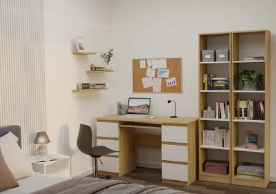 Zdjęcie produktu dla Regał na książki 40 cm artisan i biały