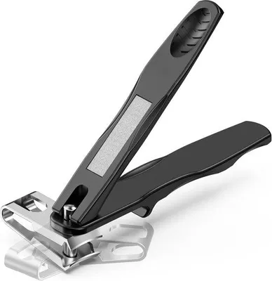 Image de Coupe-ongles rotatif pour seniors, coupe-ongles réglable adapté aux ongles épais, noir, facile à utiliser