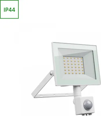 Produktbild von Spectrum LED NOCTIS LUX 4 Fluter 30W Strahler 2500lm weiß 100° IP44 Kaltweiß 6000K mit Bewegungssensor