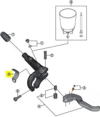 Immagine prodotto di Adattatore per pinza Shimano M9000-8000-7000 grigio grigio Taglia unica