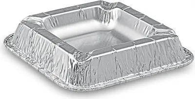 Produktbild von 100x Alu Aschenbecher aus kräftigem Aluminium eckig 12,6 x 12,6 x 2,2 cm