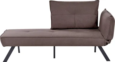 Produktbild von BELIANI Chaiselongue Braun Stoff Rechtsseitig mit Schlaffunktion Verstellbare Rückenlehne Wasserabweisend für Gästezimmer Wohnzimmer Récamiere
