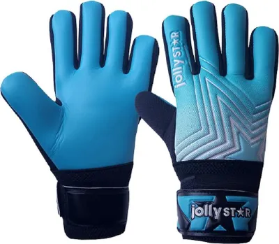Productafbeelding van JollyStar keepershandschoenen, premium kwaliteit – maat 6 – voor kinderen en jongeren, blauw