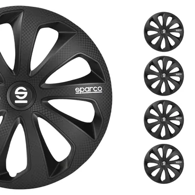Produktbild von SPARCO Radkappe 16" Zoll Radzierblenden Satz schwarz carbon SPC1674BKC
