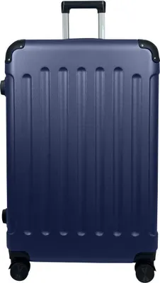 Produktbild von Reisetasche Koffer ABSTasche Trolley (Handgepäck-Mittel-Groß) Zwillingsrollen Dunkelblau L (65cm)