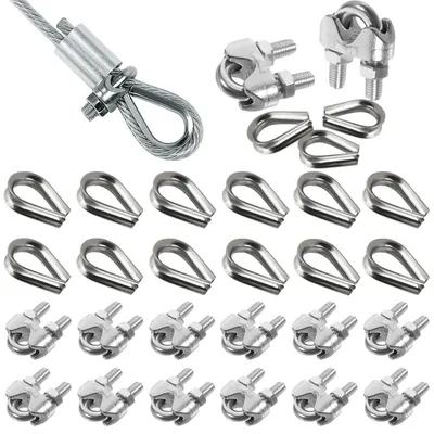Obrázek produktu pro 24 kusů kabelových svorek, 4 mm - Nerezové kabelové svorky