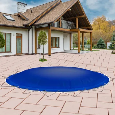 Produktbild von Aufblasbare Poolabdeckung Rundpool Ø 350 cm I Rund Pool 3,5 m I blau (RAL5002)