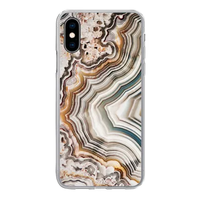 Produktbild von MuchoWow® Handyhülle Schutzhülle Hülle für iPhone X Naturstein - Nahaufnahme - Muster Silikon Softcase Handy Hülle - Handyhülle