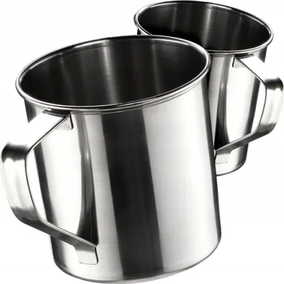 Produktbild von KADAX Edelstahlbecher, widerstandsfähiger Kaffeebecher mit Henkel, bruchsicherer Trinkbecher, Isolierte Tasse, Thermobecher für Kaffee, Tee, Saft und Wasser (9cm / 2 Stück)