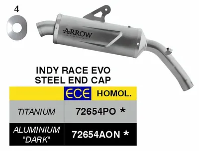 Image de Échappement Slip-On ARROW Indy Race EVO Titan homologué pour la Voge Valico 900DSX