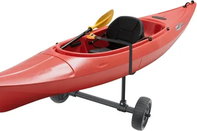 Produktbild von Kajakwagen für Kanus und Paddleboards | Verstellbar (28 cm) | Tragkraft von 99 lbs | Große 20 cm Räder für Sand und Gras