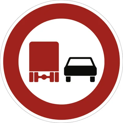 Produktbild von Verkehrsschild VZ277, Überholverbot für Kraftfahrzeuge über 3,5 t, Alu, RA2, ...