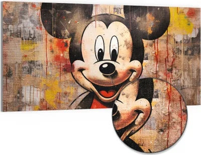 Produktbild von DEQORI Hybrid Leinwand Bild 100x50 cm 'Urbane Nostalgie' Wandbild Glas flach modern