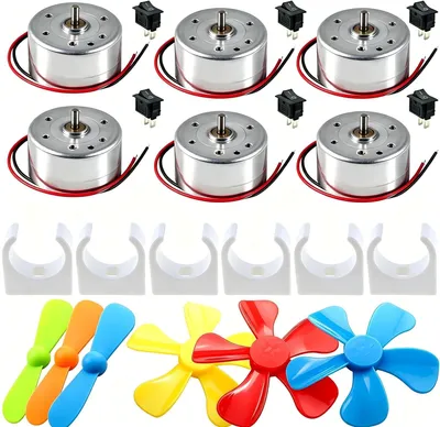 6 DC-Motoren 1,5-9 V 1500 U/min Mini-Motoren Set