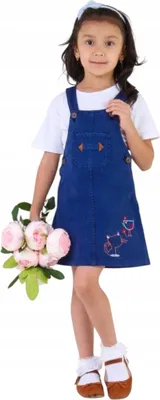 Obrázok produktu pre Dievčenské šaty – veľkosť 122 – modré – 100 % bavlna – priedušné a štýlové