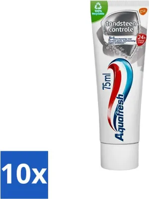 Produktbild von Aquafresh Zahnpasta Zahnsteinkontrolle Frischer Atem 75 ml - Vorteilspack - 10 Stücke