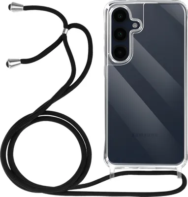 Produktbild von Avizar, Schutzhülle für Samsung Galaxy A16 Silikon Bumper Ecken 70cm Kette, Transparent