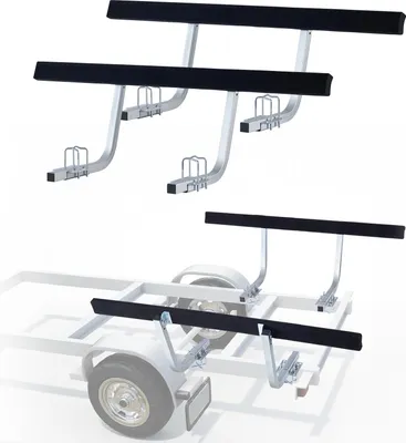 Zdjęcie produktu dla VEVOR Prowadnica do przyczepy do łodzi 425 mm / 475 mm (wysokość montażu), regulowana w zakresie 0-18 cm, wykonana ze wzmocnionej stali z grubymi płytami podporowymi, do przyczep pontonowych z podporami (belka L/skrzynia/profil C)