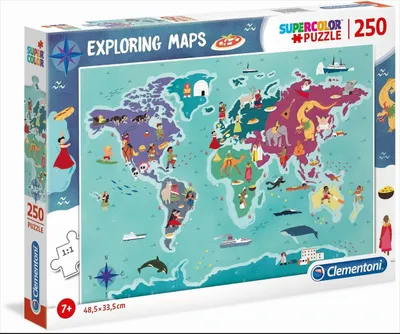 Produktbild von Clementoni Exploring Maps, 250 Stück(e), Landkarten, 7 Jahr(e)