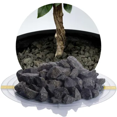 Produktbild von Schicker Mineral-Basalt Ziersplitt anthrazit 25 kg-16-22mm
