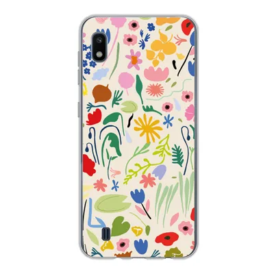 Produktbild von MuchoWow® Handyhülle Schutzhülle Hülle für Samsung Galaxy A10 Blumen - Muster - Pflanzen Silikon Softcase Handy Hülle - Schutzhülle