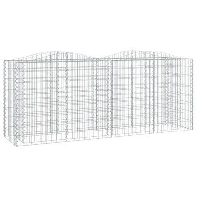 Obrázok produktu pre vidaXL Gabionový zvýšený záhon s vysokým oblúkom 200x50x100 cm Pozinkované železo