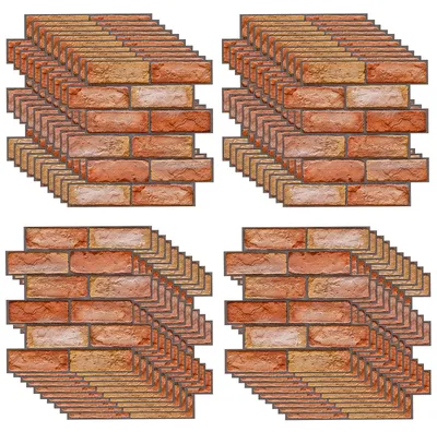Produktbild von 40 Stück 3D-Wandpaneele in Steinoptik, selbstklebend, 30 x 30 cm, Kunststoff-Wandverkleidung, wasserfeste PVC-Ziegelsteintapete für den Innen-, Außenbereich und gewerbliche Nutzung