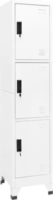 Produktbild von Schließfachschrank Weiß 38x45x180 cm Stahl