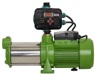 Produktbild von CHM GmbH® Gartenpumpe mit Druckschalter einstellbar Kreiselpumpe Edelstahl 5,5 Bar 8000 L/h, KI-generiertes Bild
