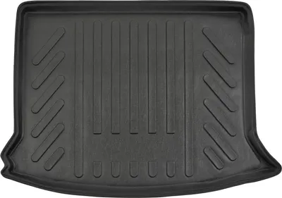Image de Tapis De Coffre Sur Mesure Pour Dacia Sandero 2008-2012, Noir, Antidérapant, Bord Haut, Toutes Saisons