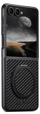 Obrázek produktu pro Pro Samsung Galaxy Z Flip7 5G Suteni MagSafe 360° držák kroužku pouzdro Carbon