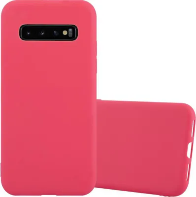 Immagine prodotto di Custodia Cadorabo per Samsung Galaxy S10 4G custodia protettiva in rosso custodia per cellulare TPU custodia in silicone cover