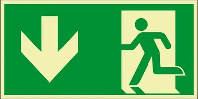 Produktbild von Schild I PERMALIGHT power langnachleuchtend Rettungszeichen Notausgang, Alumi...