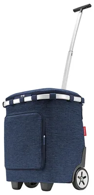 Produktbild von reisenthel carrycruiser plus, Einkaufstrolley, Einkaufskorb mit Rollen, Twist Navy, 46 L, OF4129