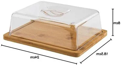 Produktbild von Bamboo-Dielen-Platte mit Deckhaube - 24 x 185 cm - Käseplatte - Höhe 8 cm