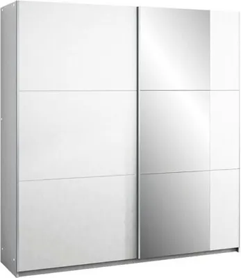 Produktbild von Schiebeschrank BASTIA 150 cm , Kleiderschrank Schiebetürenschrank , ( WEISS )