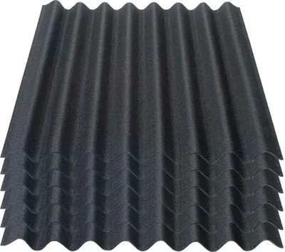 Produktbild von Onduline Easyline Dachplatte Wandplatte Bitumenwellplatten Wellplatte 6x0,76m²  - schwarz