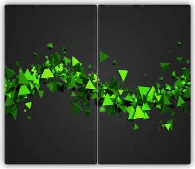 Produktbild von Tulup Glas-Herdabdeckplatte - 2x30x52cm - Glaskeramikkochfeld-Abdeckung Spritzschutz Zweiteilig Geometrische Welle