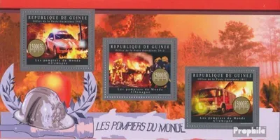 Produktbild von Briefmarken Guinea 2012 Mi 9554-9556 Kleinbogen (kompl. Ausgabe) postfrisch Feuerwehr Deutschland