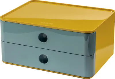 Obrázek produktu pro HAN 4012473112179, Skladovací krabice, Modrá, Žlutá, Obdélníkový, ABS (akrylonitril-butadien-styren), Jednobarevný, Vnitřní